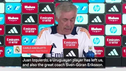 Ancelotti sends condolences to Izquierdo and Eriksson's families
