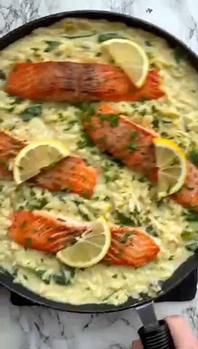 Boursin Salmon Orzo