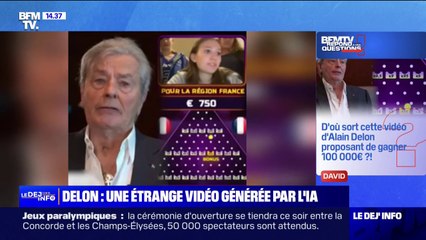 D'où sort cette vidéo d'Alain Delon proposant de gagner 100 000 euros? BFMTV répond à vos questions