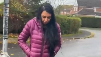 Tipsy woman's rough morning takes a funny turn with a playful push from her husband