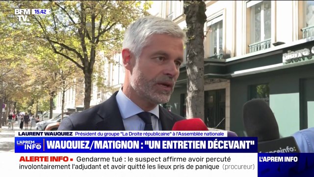 Nouveau Premier ministre: cet entretient s'est avéré décevant , alerte Laurent Wauquiez (LR) après la deuxième série de consultations avec Emmanuel Macron