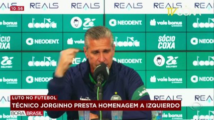 Técnico Jorginho se emociona ao falar da morte de Juan Izquierdo