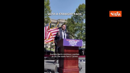 Vance (vice di Trump): Il primo giorno di Kamala ? stato 3 anni fa, ora mandiamola via