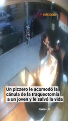 El pizzero que se volvió héroe: Le salvó la vida a un joven que no podía respirar