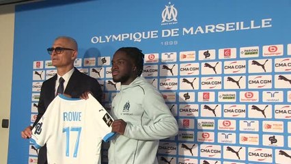 Marseille - Jonathan Rowe présenté à la presse après ses débuts à l'OM !