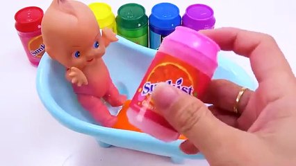 Satisfying Video l Mixing All Store Bought Slime Smoothie into Bathtub Baby ASMR #131 Bon Bon (1)