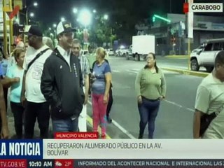 Carabobo | Plan Búho y 1x10 del Buen Gobierno recuperaron alumbrado público de la Av. Bolívar