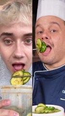 Ce soir, j'essaie la recette de cucumber din tai fung de Logagm !