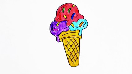 Download Video: HOW TO DRAW A CUTE ICE CREAM AND COLORING || DRAW CUTE THINGS