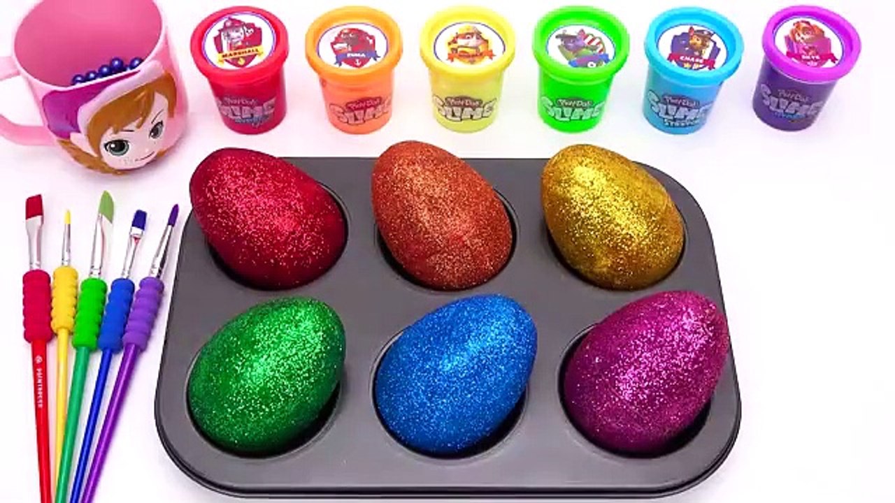 Satisfying Video l How To Make Rainbow Lollipop Candy with 6 Color Eggs into PlayDoh Cutting ASMR
