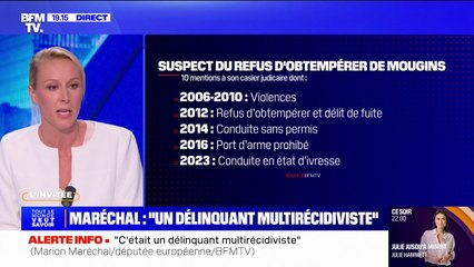 Gendarme tué: "Le titre de séjour" du suspect "n'aurait pas dû, a minima, être renouvelé en 2022", affirme Marion Maréchal