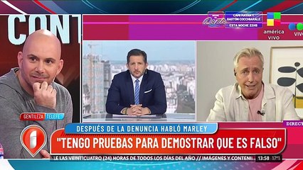 La reacción de Adrián Molina luego escuchar el descargo de Marley por su grave denuncia