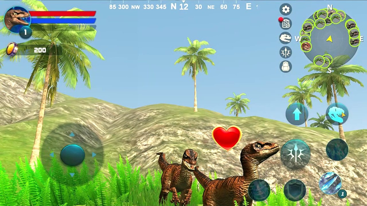 Fierce DINOSAUR fights in the game Velociraptor Simulator - Part 1