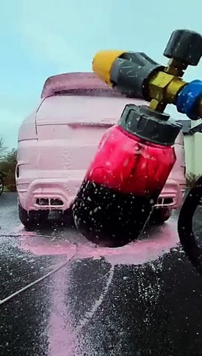 Foam Cannon Car Wash in 4K #detailing #satisfying #asmr