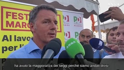 Renzi: "Si vince soltanto mettendosi insieme"