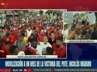 Pueblo de Aragua se moviliza a un mes de la victoria del presidente Nicolás Maduro