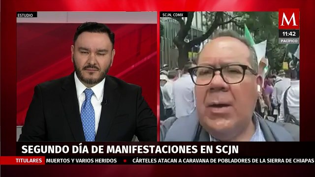 Segundo día de manifestaciones sobre la reforma judicial en la Suprema Corte