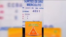 Chakatín pega los 4 números del sorteo miercolito 28 de agosto