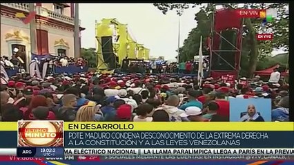 Pdte. De Venezuela reiteró los hechos ocurridos por la extrema derecha