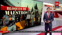 Maestros bloquean la garita de San Ysidro exigiendo el pago de adeudos salariales