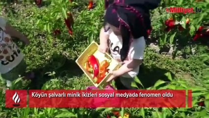 Erzincanlı sevimli ikizler sosyal medyada fenomen oldu