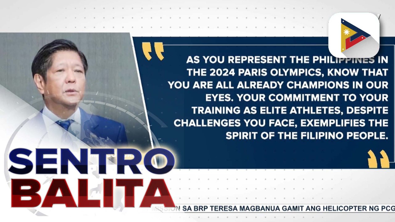 PBBM, nagpaabot ng mainit na suporta sa mga atletang Pinoy na kalahok sa 2024 Paris Paralympics Games