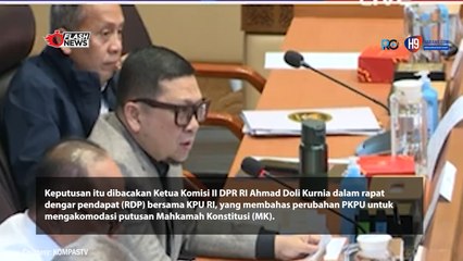 Sahkan PKPU Nomor 8 Tahun 2024, DPR Ikuti Putusan MK