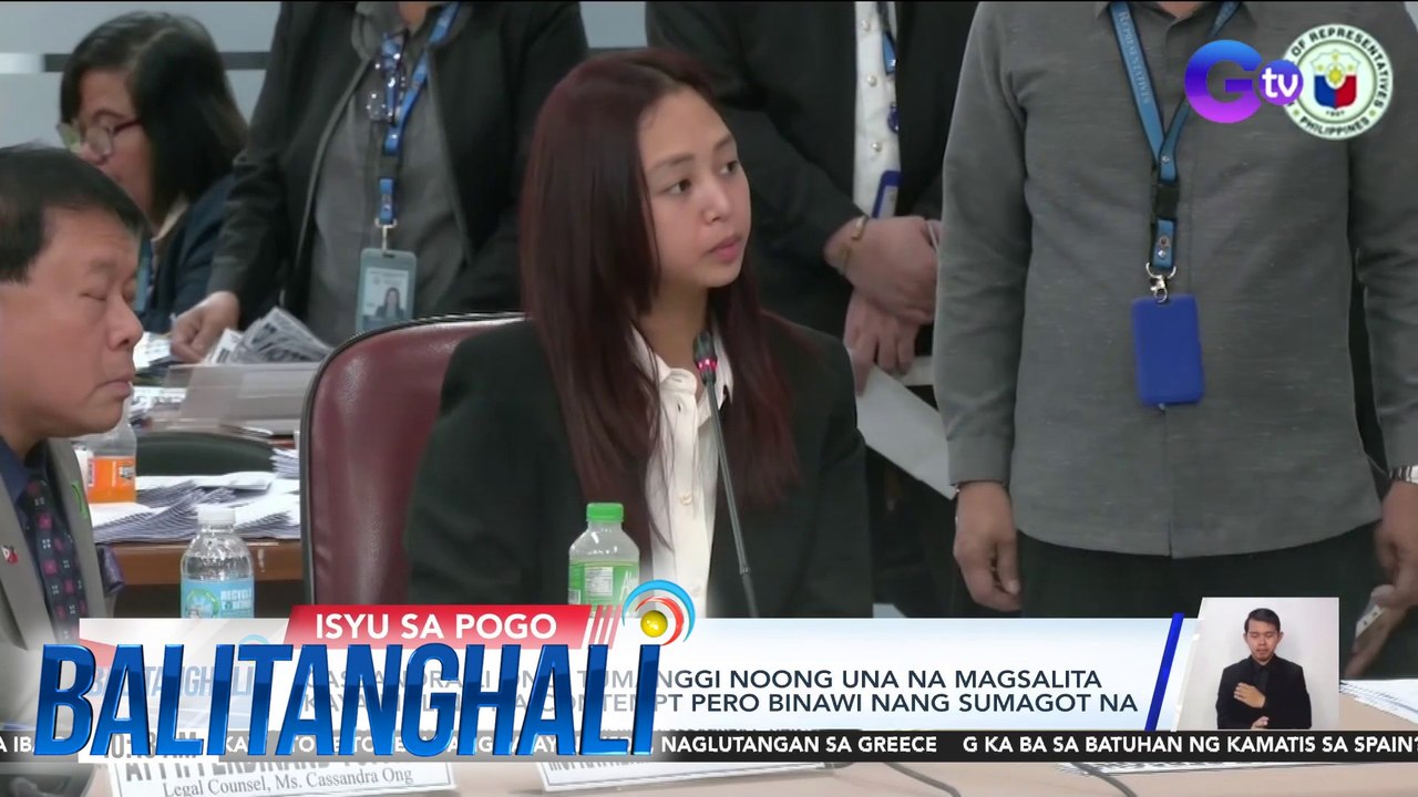 Cassandra Li Ong, tumanggi noong una na magsalita kaya muling na-contempt pero binawi nang sumagot na | Balitanghali