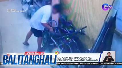 Nakaparadang bike, huli-cam na tinangay ng isang lalaki; inarestong suspek, walang pahayag | Balitanghali
