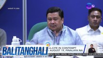 Jojo Nones na pina-cite in contempt ng Senado noong August 19, pinalaya na | Balitanghali