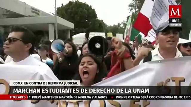 Estudiantes de la UNAM se manifiestan en calles de la CdMx en contra de la reforma al Poder Judicial