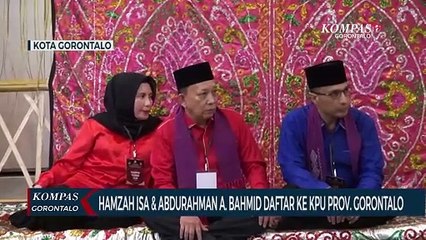 Pasangan Hibah, Hamzah Isa dan Abdurahman A. Bahmid Daftar ke KPU Provinsi Gorontalo