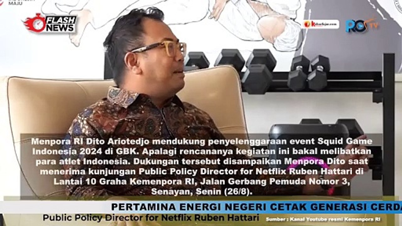Menpora Dito Ariotedjo Dukung Penyelengaraan Event Squid Game Indonesia 2024 di Gelora Bung Karno