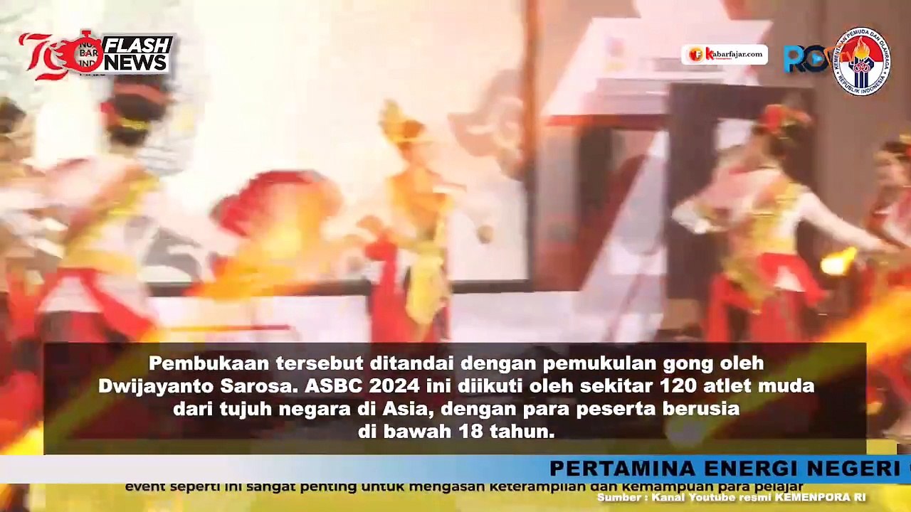 ASBC 2024 Resmi Dibuka, Kemenpora Harap Jadi Ajang Tingkatkan Prestasi dan Persahabatan Antar Pelajar Asia