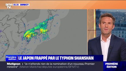 Le Japon frappé par le puissant typhon Shanshan et des vents à 200 km/h