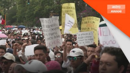 Pelajar undang-undang berarak bantah reformasi badan kehakiman Mexico