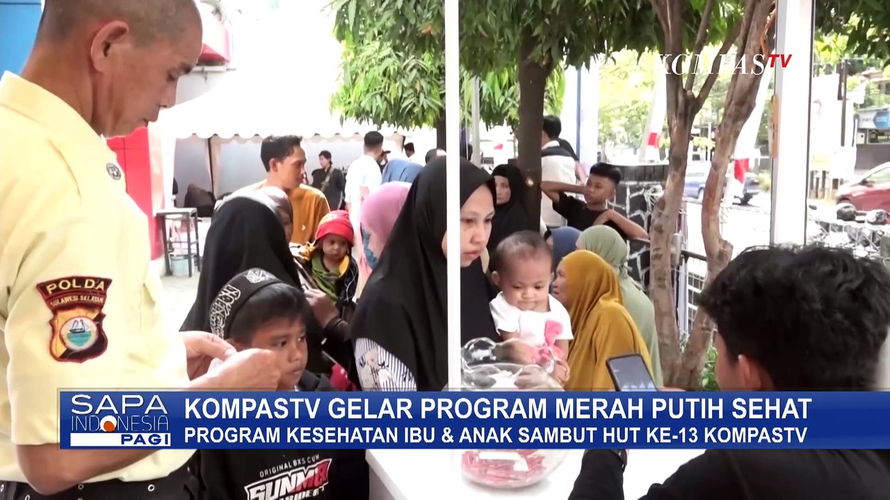 Sambut HUT ke-13, Kompas TV Gelar Program Merah Putih Sehat di Makassar: 100 Lebih Ibu dan Anak Ikut
