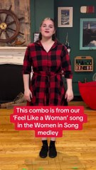 Announcer, she tell us keep warm up your body with exercise