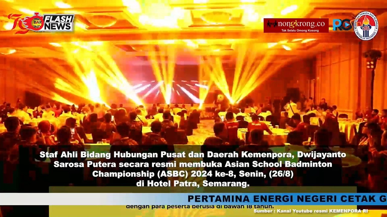 Asian School Badminton Championship (ASBC) Resmi Dibuka