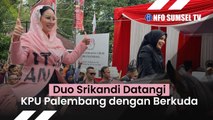 BAK SRIKANDI! Daftar ke KPU Palembang Fitrianti Nandriani Naik Kuda, Fitri: Saya Sempat Deg Degan