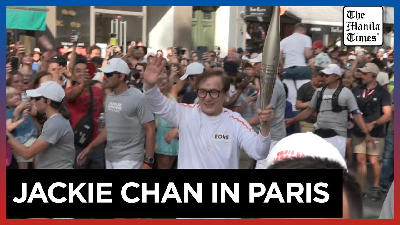 Hollywood star Jackie Chan bears Paralympic torch in Paris