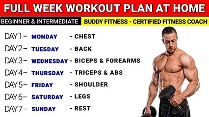 Full Week Workout Plan At Home | Dumbbell Workout At Home |