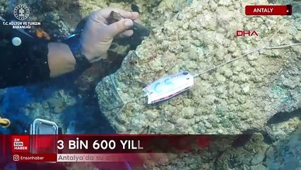 Antalya'da su altı kazısında 3 bin 600 yıllık hançer bulundu