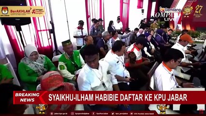 Pidato Ahmad Syaikhu-Ilham Habibie Saat Mendaftar Pilgub ke KPU Jawa Barat