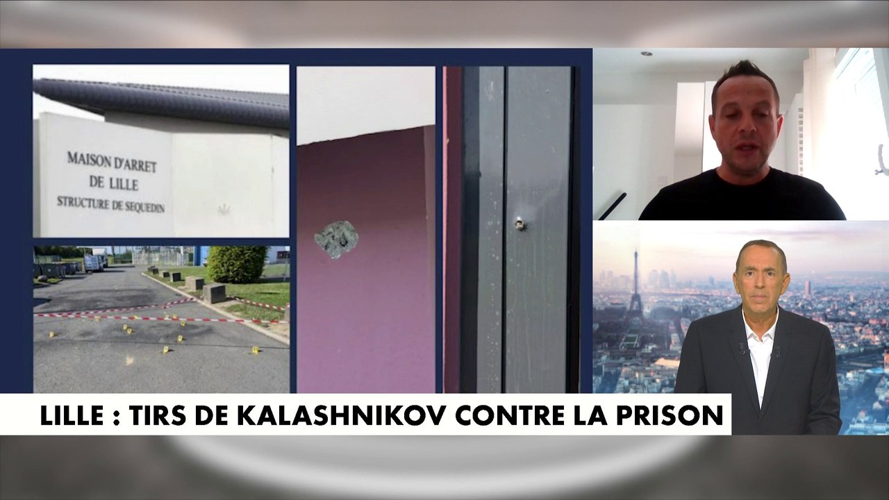 Un syndicaliste policier réagit aux tirs de kalachnikov sur la porte de la prison de Lille-Sequedin