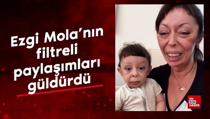 Ezgi Mola'nın oğlu Can'la yaptığı filtreli paylaşımlar güldürdü
