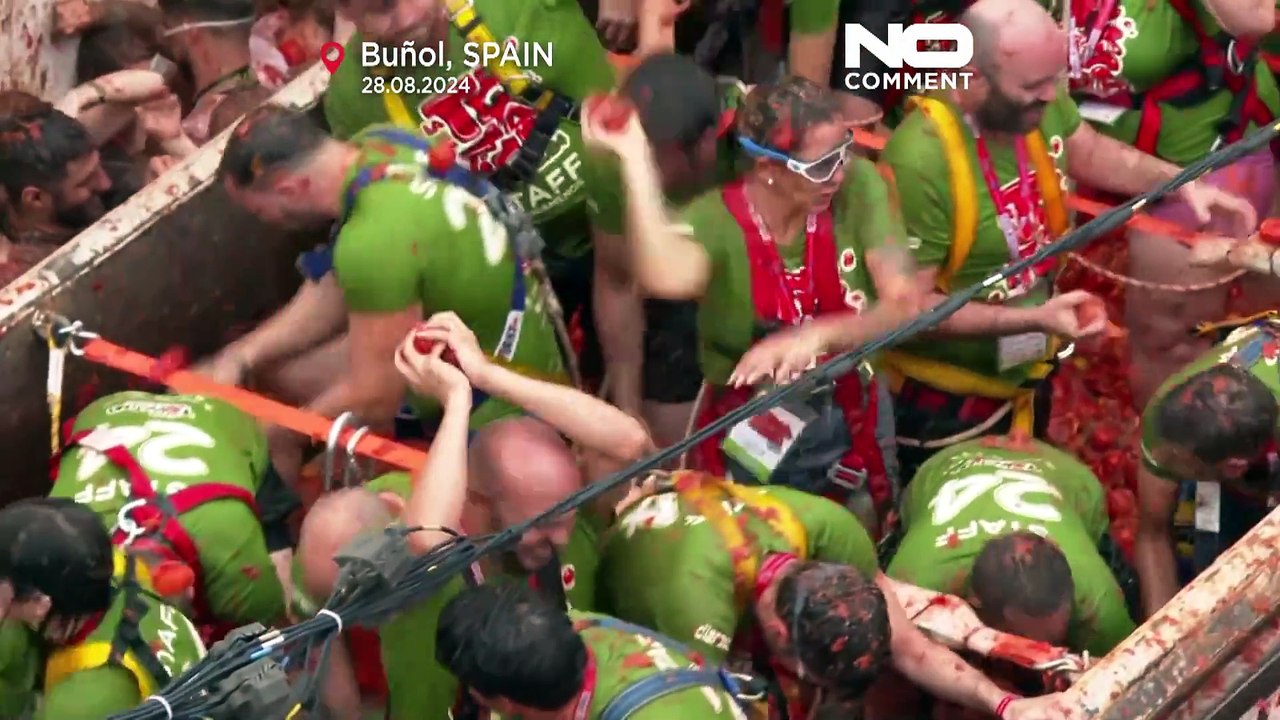 Rot, spanisch, tomatig: Die Tomatina 2024