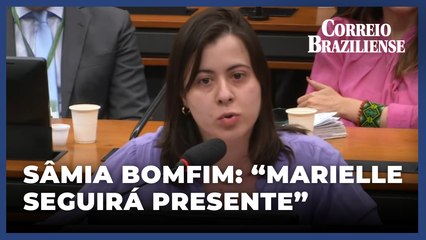 Sâmia se emociona ao falar sobre o caso Marielle