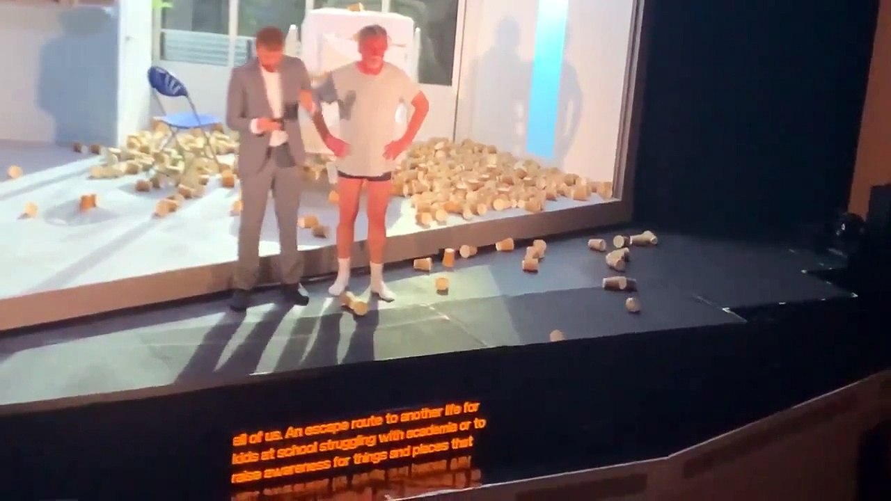 Jack Lowden speaks out on Scotland's arts funding cuts on stage at the Pavilion Theatre in Glasgow after a performance of The Fifth Step.