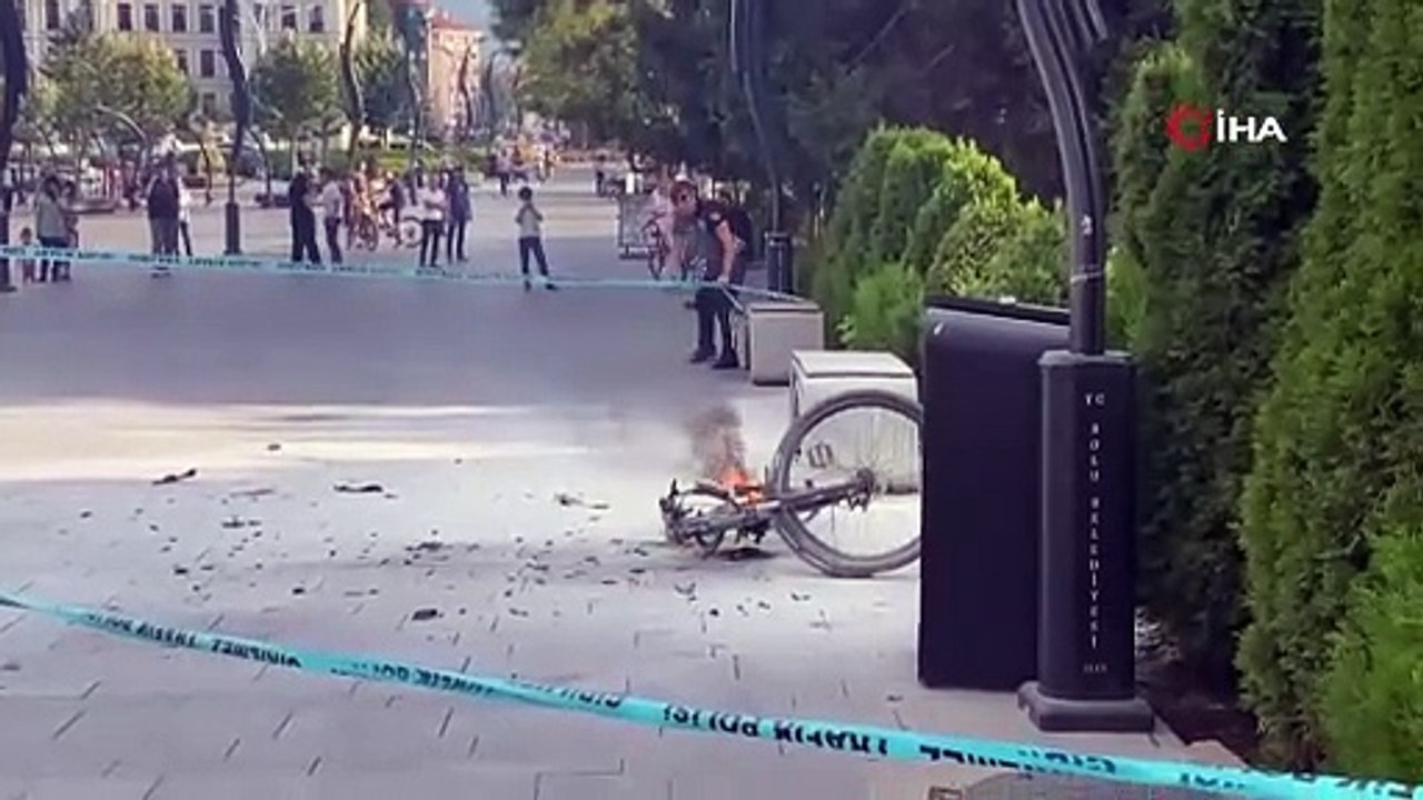 Çocuk canını zor kurtardı: Bisiklet bomba gibi patladı!
